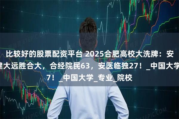 比较好的股票配资平台 2025合肥高校大洗牌：安大第3，安建大远胜合大，合经院民63，安医临独27！_中国大学_专业_院校